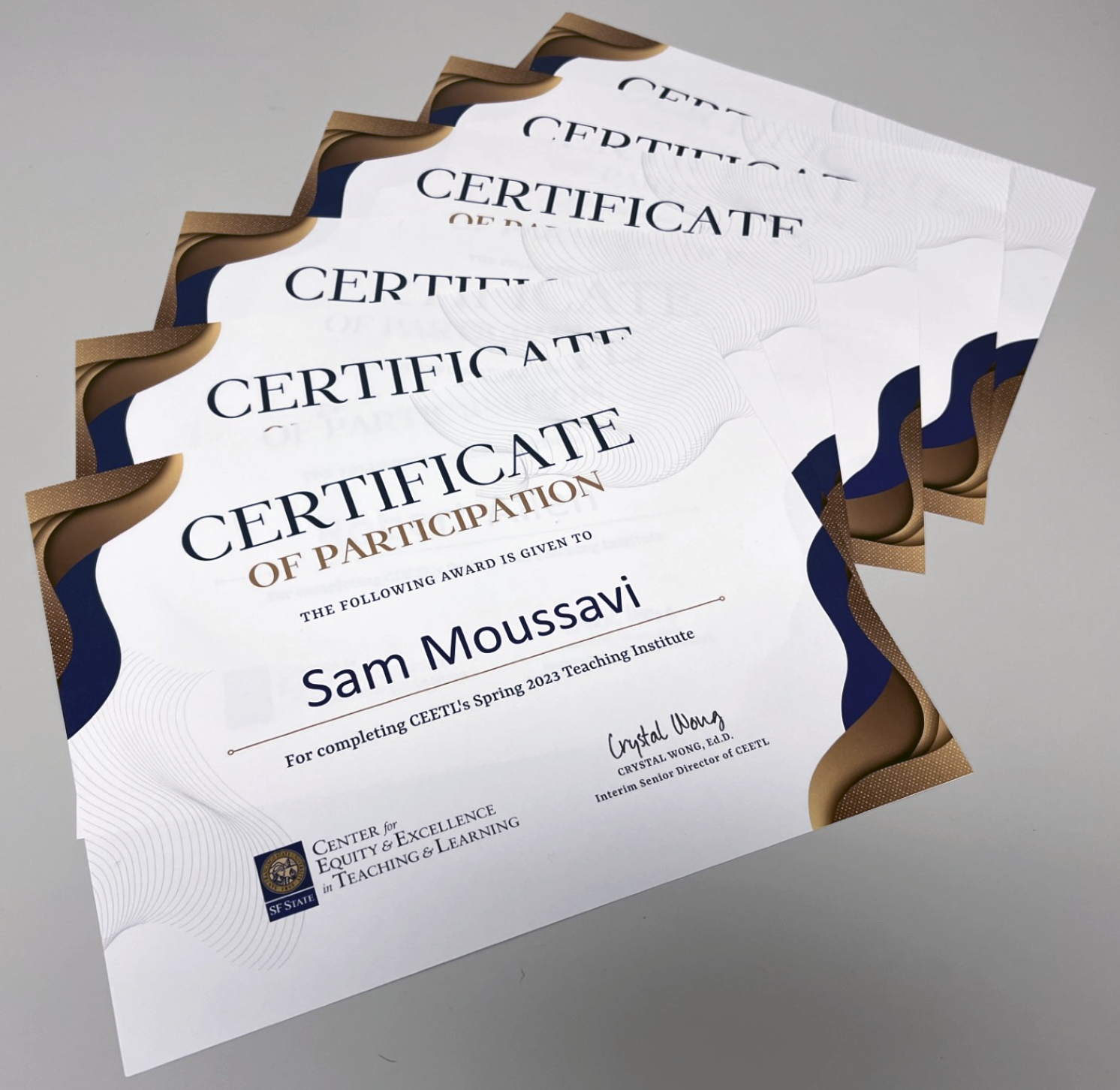 CEETL Certificates for End of Year