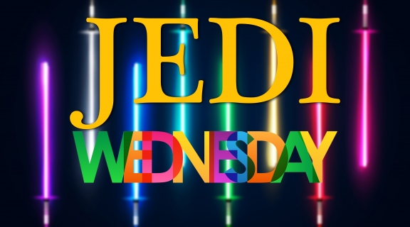 JEDI Wednesdays with Lightsaber background
